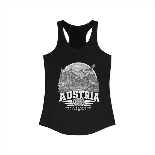 Austria vintage landmarks tank top — iconic landmark design | Nameshi Destinations (view 1)