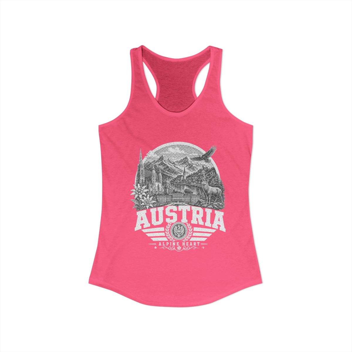 Austria vintage landmarks tank top — iconic landmark design | Nameshi Destinations (view 14)