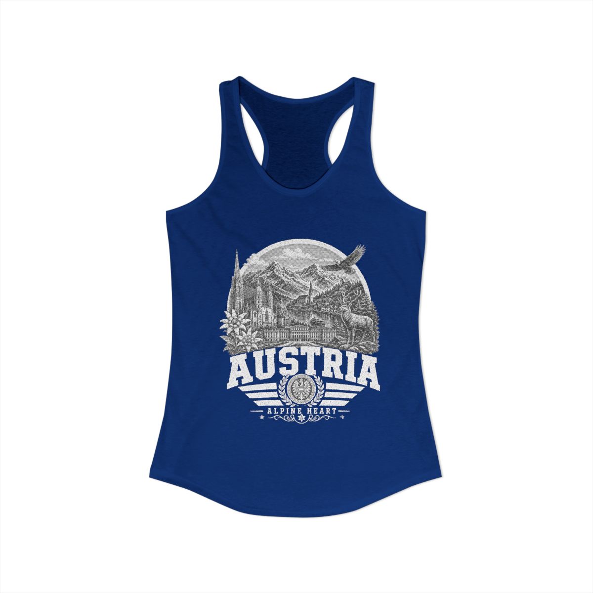 Austria vintage landmarks tank top — iconic landmark design | Nameshi Destinations (view 10)