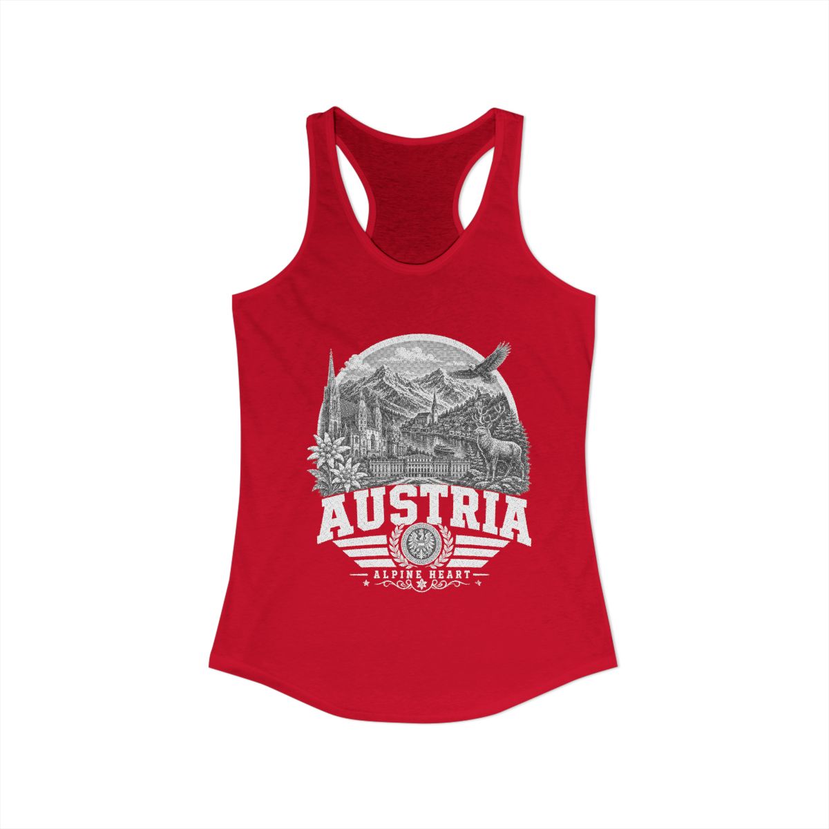 Austria vintage landmarks tank top — iconic landmark design | Nameshi Destinations (view 16)