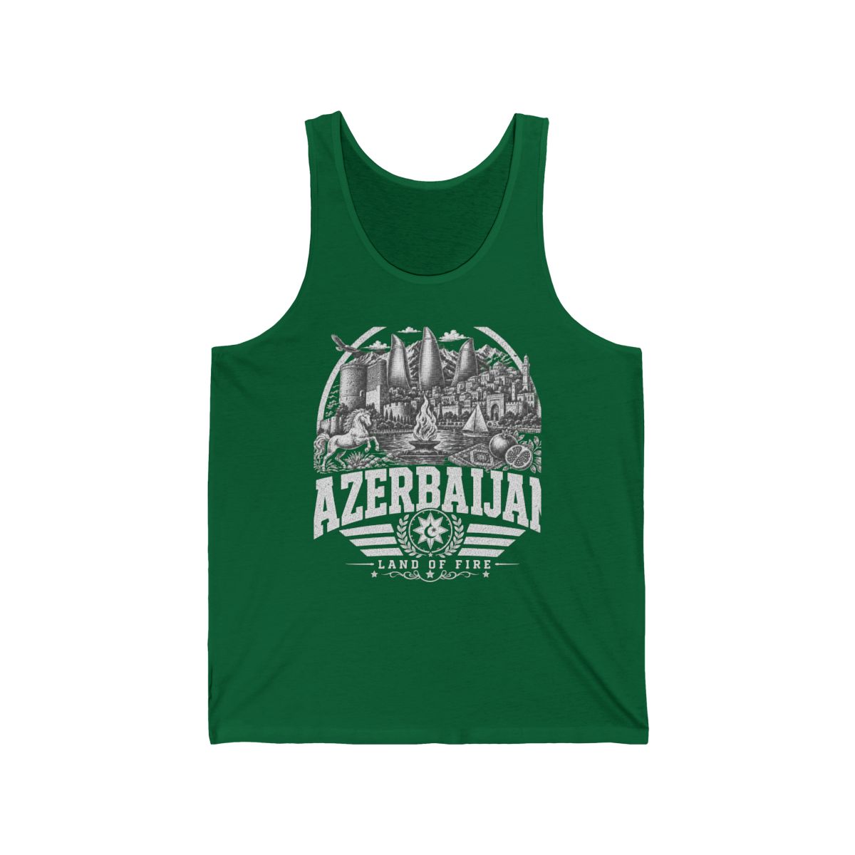 Azerbaijan Men's Tank Top — Navy