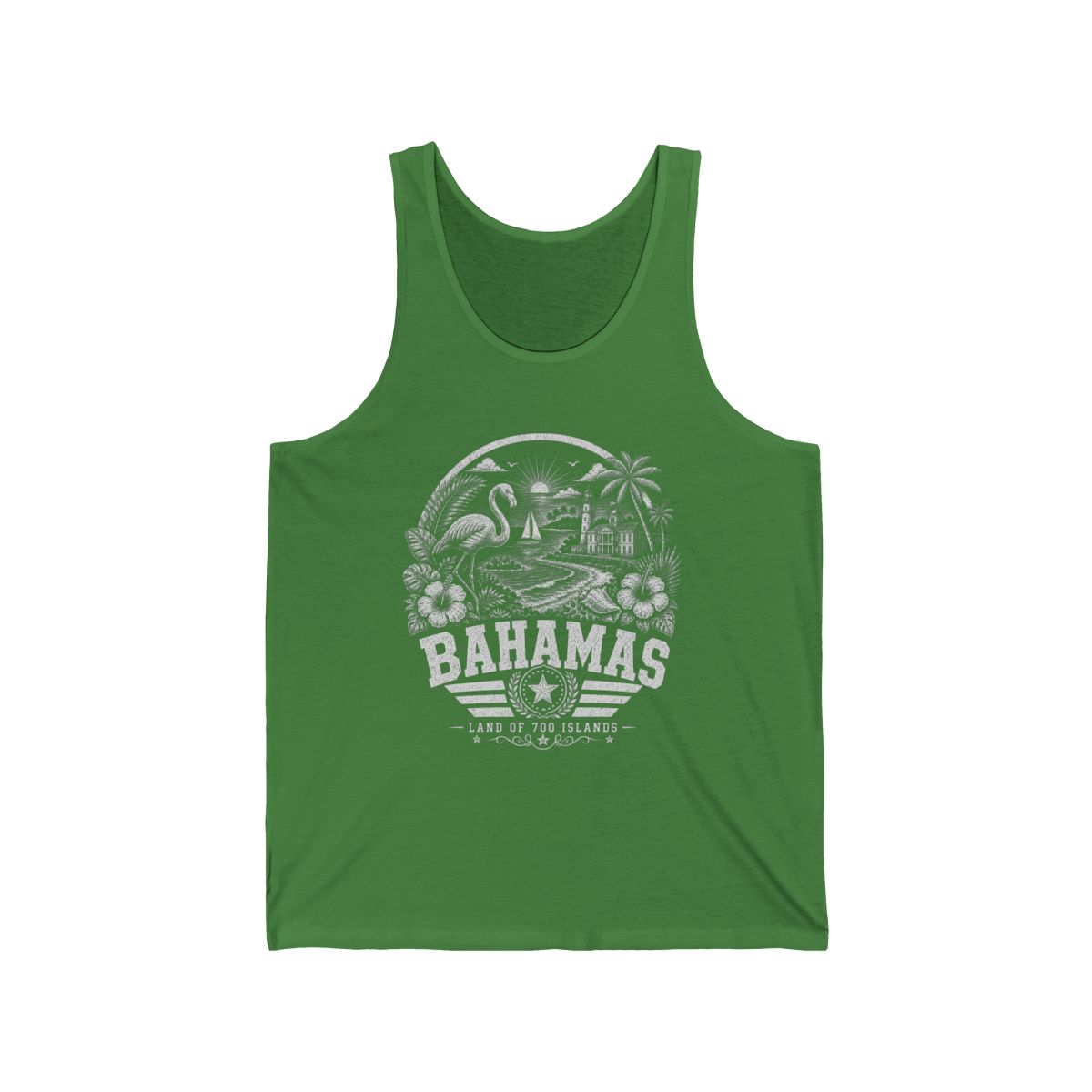 Bahamas vintage landmarks men's tee — iconic landmark design | Nameshi Destinations (view 3)