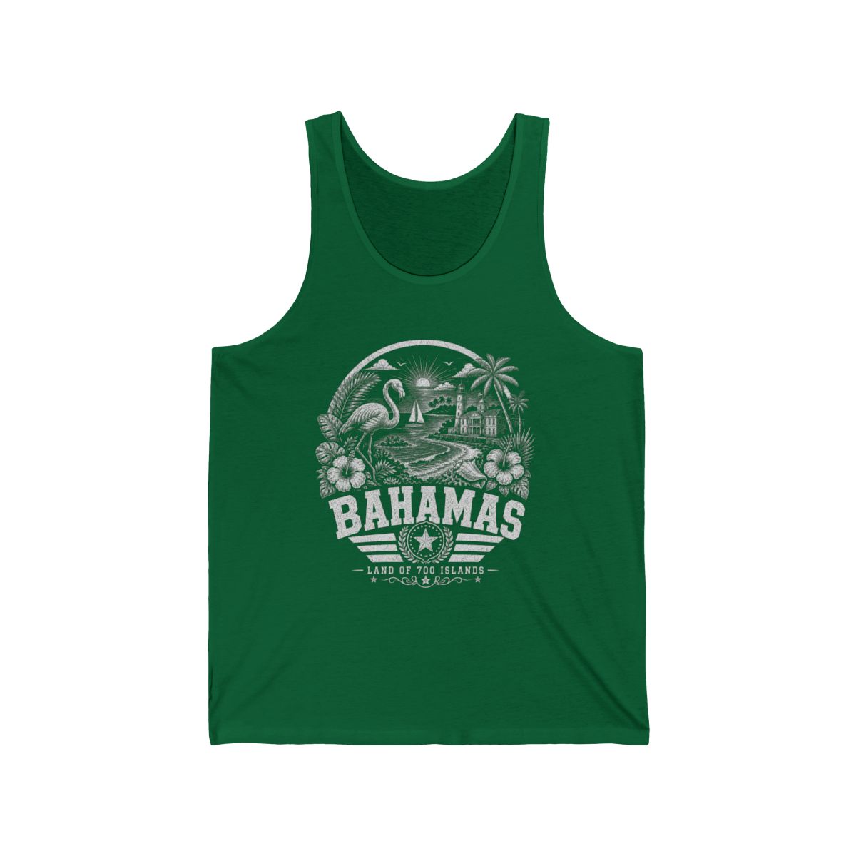 Bahamas vintage landmarks men's tee — iconic landmark design | Nameshi Destinations (view 4)