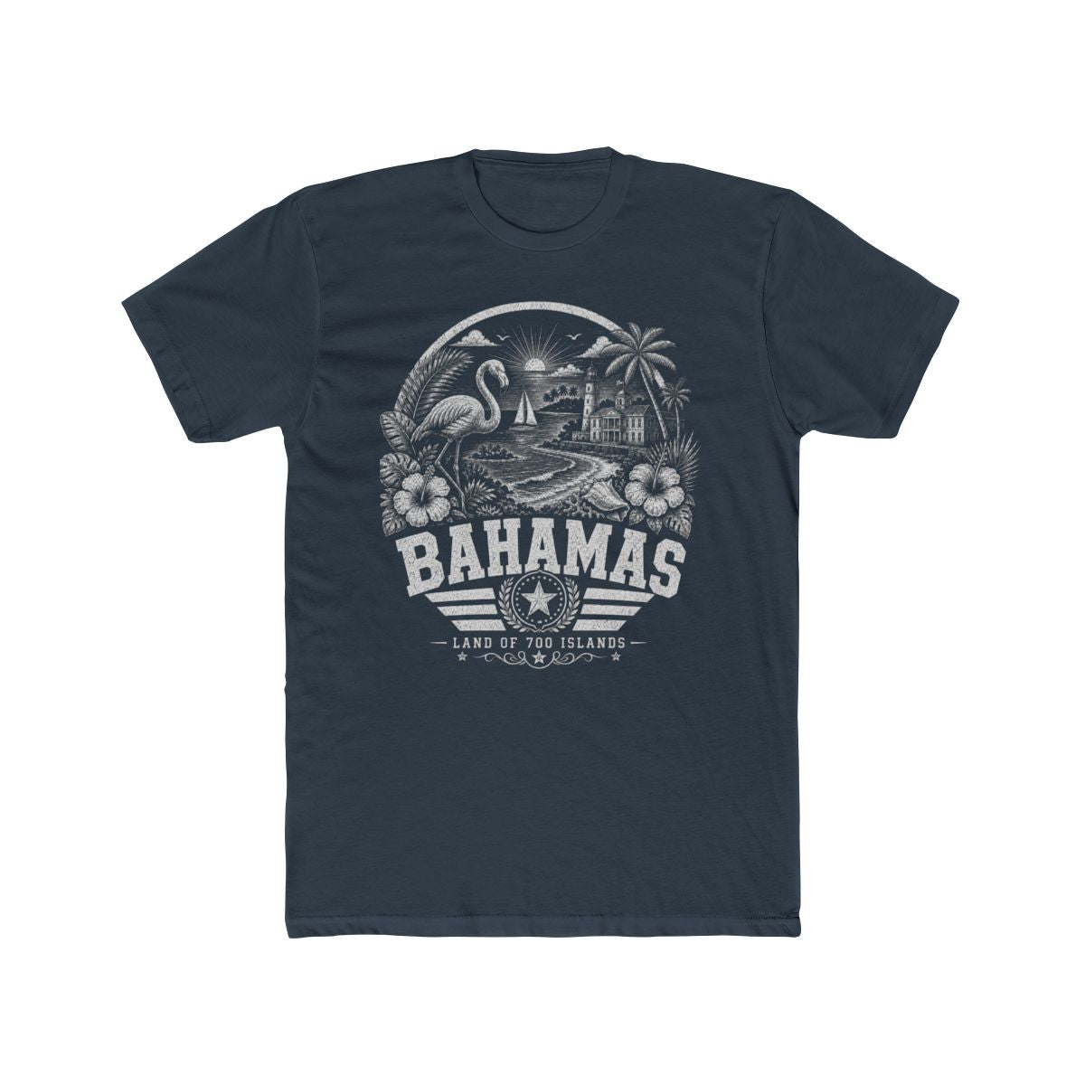 Bahamas vintage landmarks men's tee — iconic landmark design | Nameshi Destinations (view 8)