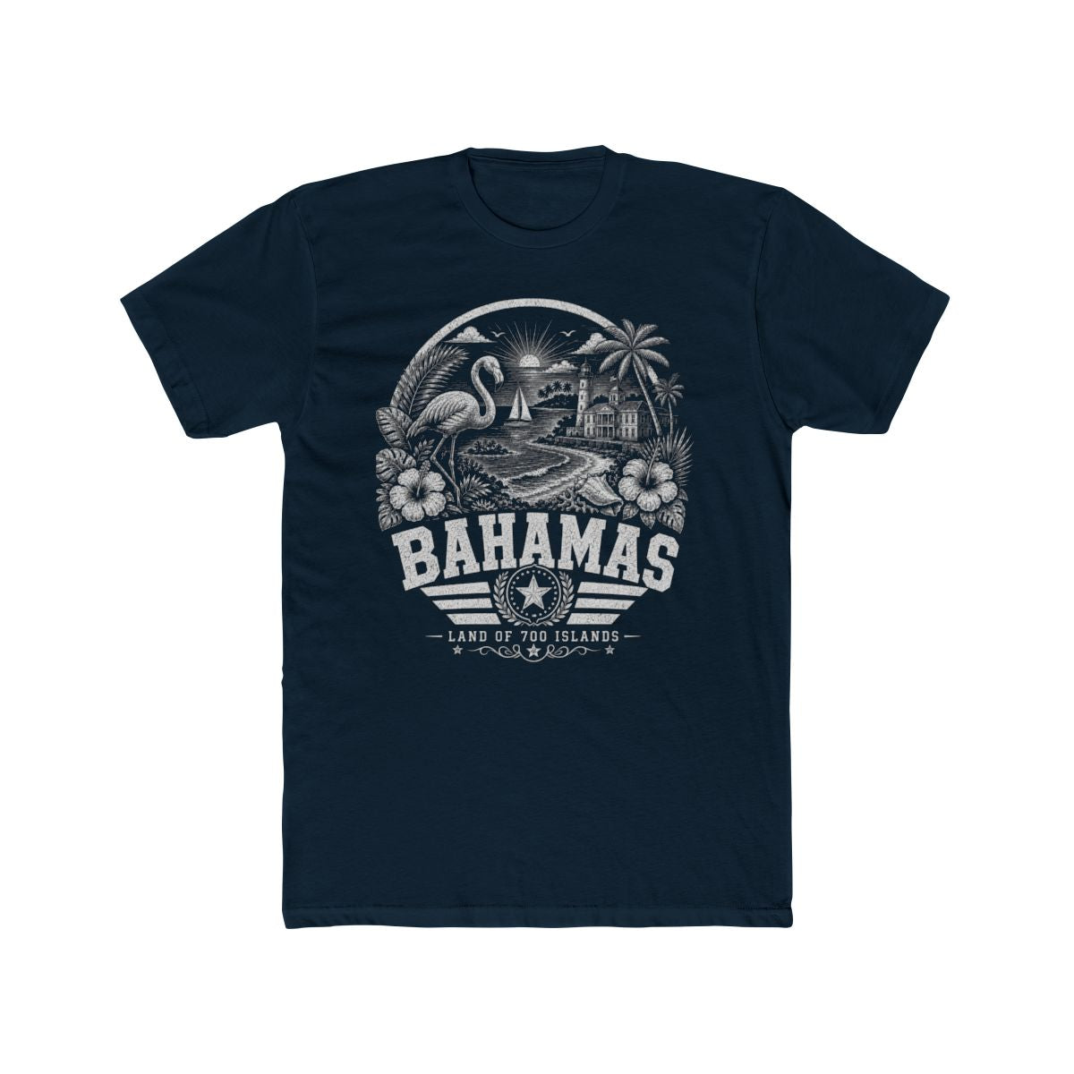 Bahamas vintage landmarks men's tee — iconic landmark design | Nameshi Destinations (view 12)