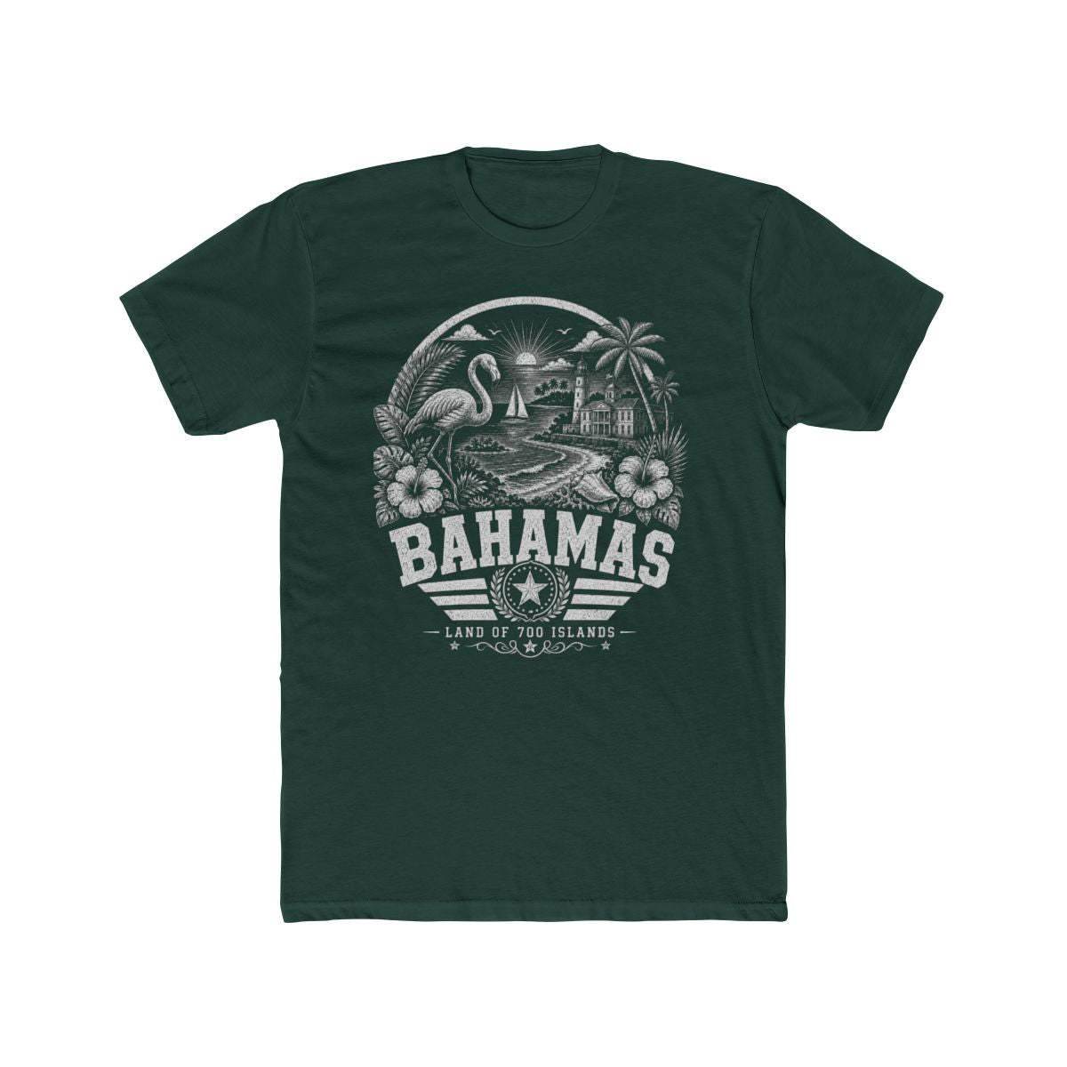 Bahamas vintage landmarks men's tee — iconic landmark design | Nameshi Destinations (view 7)