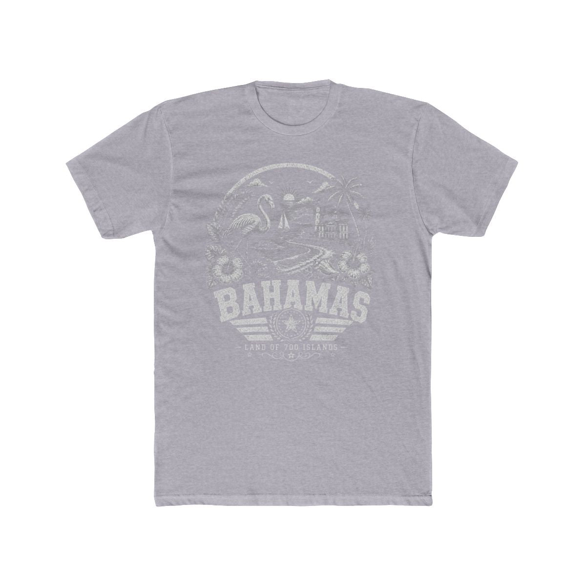 Bahamas vintage landmarks men's tee — iconic landmark design | Nameshi Destinations (view 3)