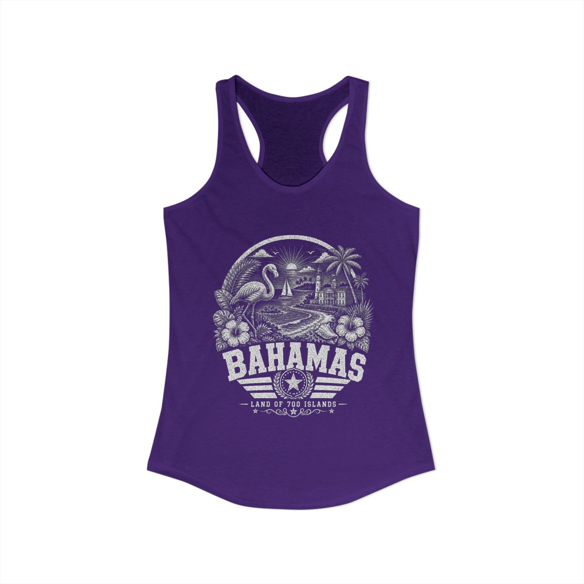 Bahamas vintage landmarks tank top — iconic landmark design | Nameshi Destinations (view 13)