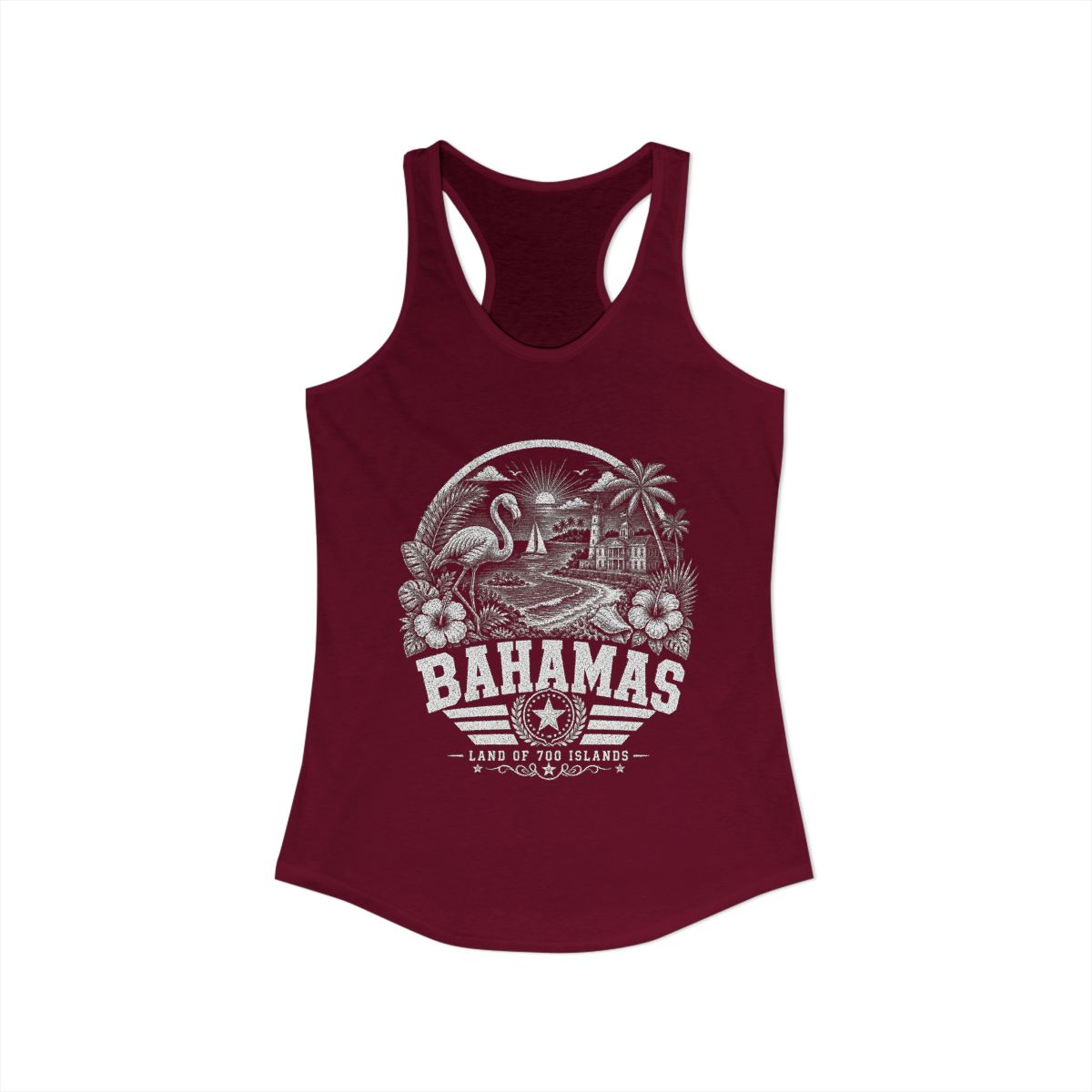 Bahamas Women's Tank Top — Solid Cardinal Red (front)