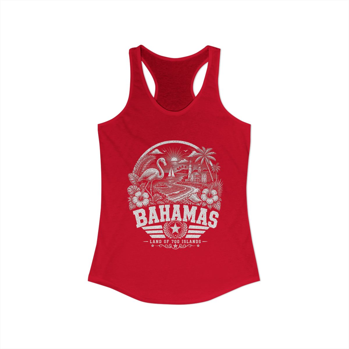 Bahamas vintage landmarks tank top — iconic landmark design | Nameshi Destinations (view 16)