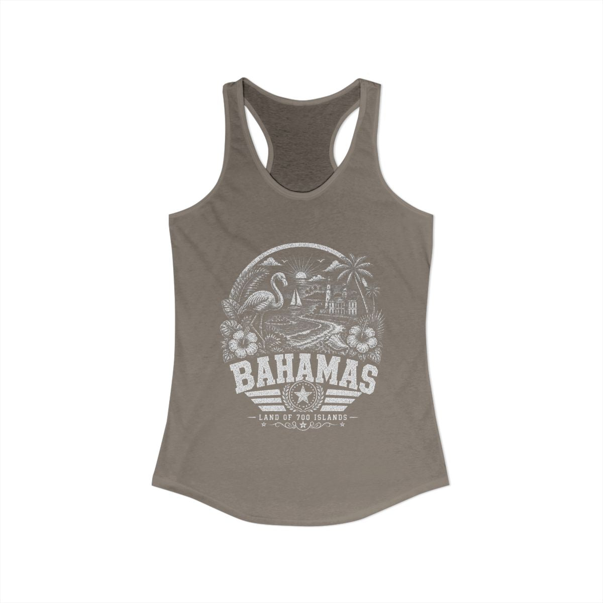 Bahamas Women's Tank Top — Solid Warm Gray (front)