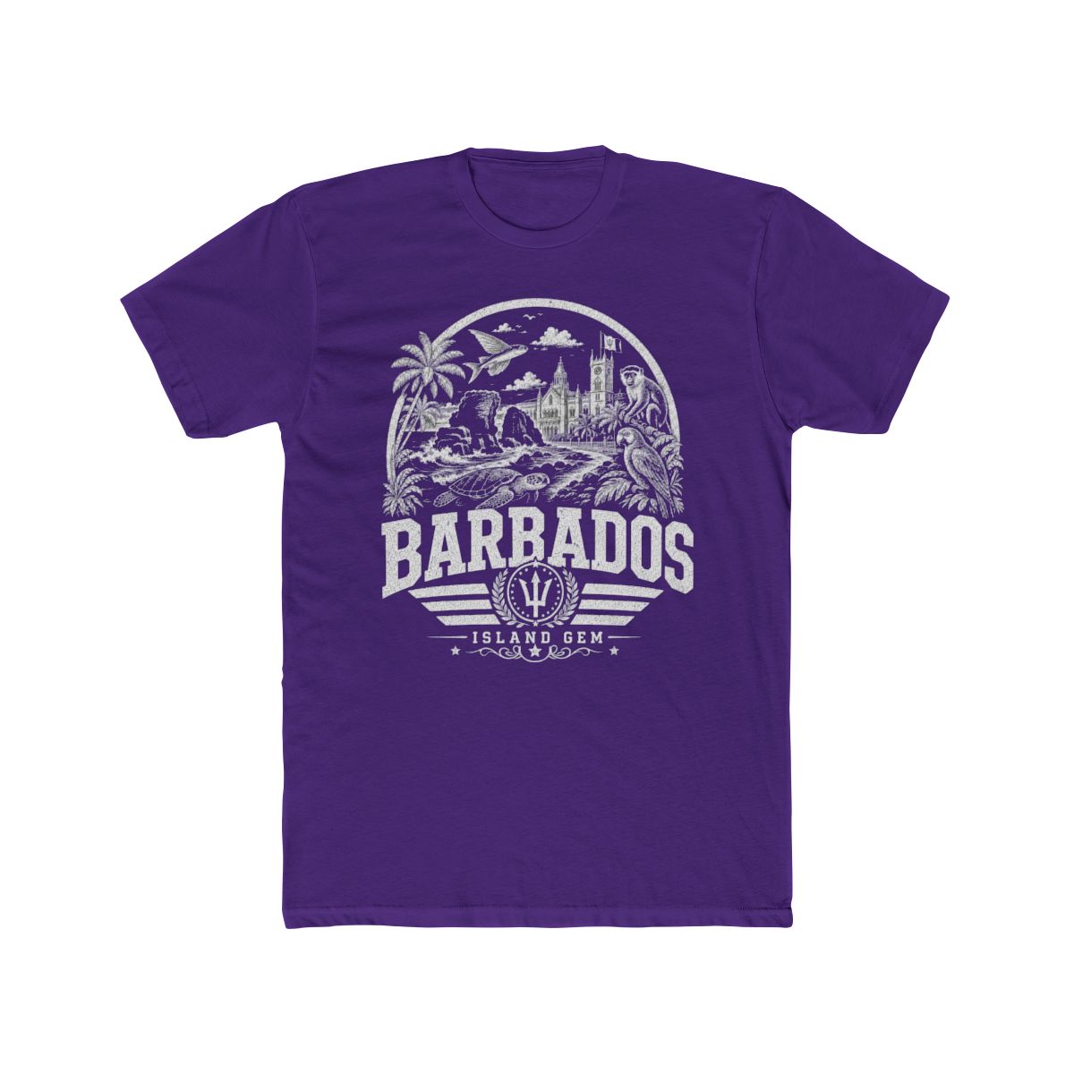 Barbados vintage landmarks men's tee — iconic landmark design | Nameshi Destinations (view 13)