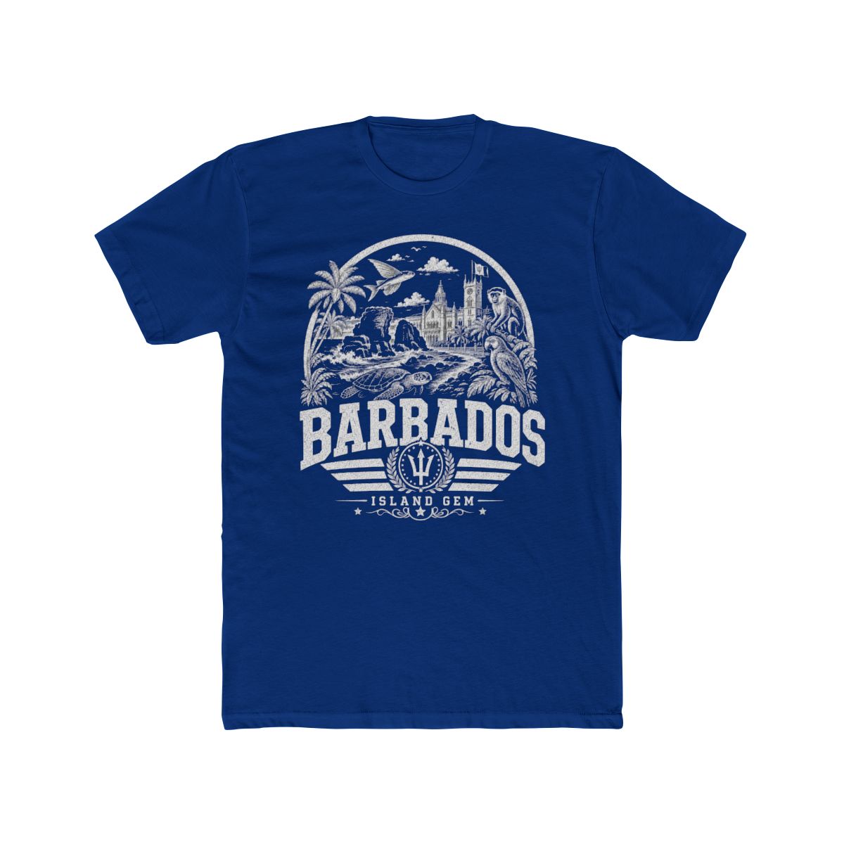 Barbados vintage landmarks men's tee — iconic landmark design | Nameshi Destinations (view 11)