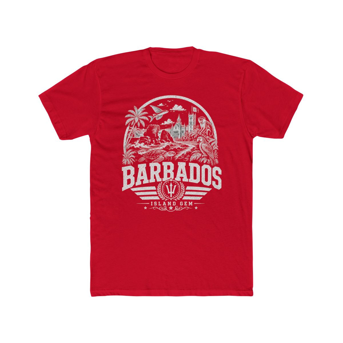 Barbados vintage landmarks men's tee — iconic landmark design | Nameshi Destinations (view 15)