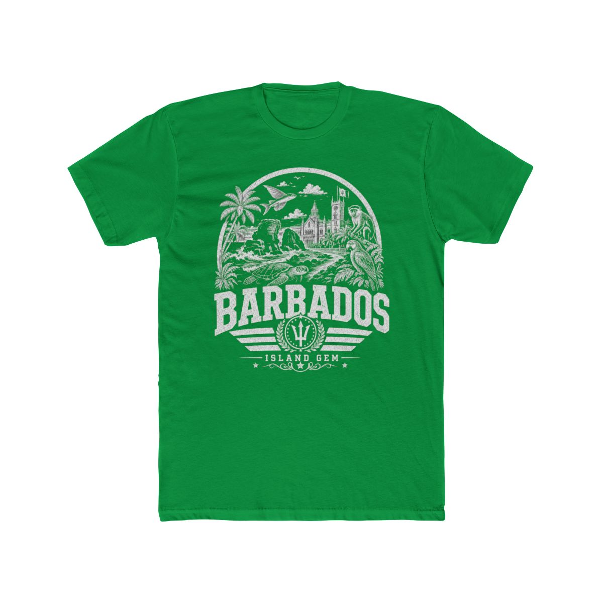 Barbados vintage landmarks men's tee — iconic landmark design | Nameshi Destinations (view 6)