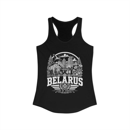 Belarus Women's Tank Top — Solid Black (front)