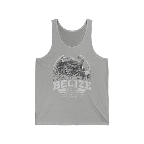 Belize Men's Tank Top — Athletic Heather (front)