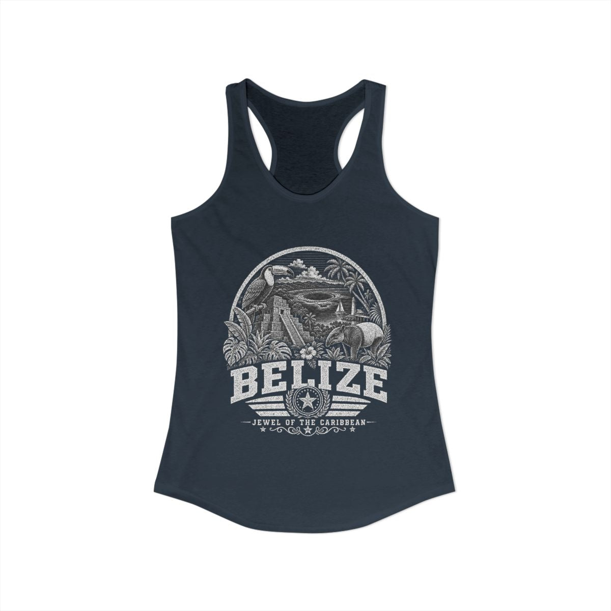Belize Women's Tank Top — Solid Indigo (front)