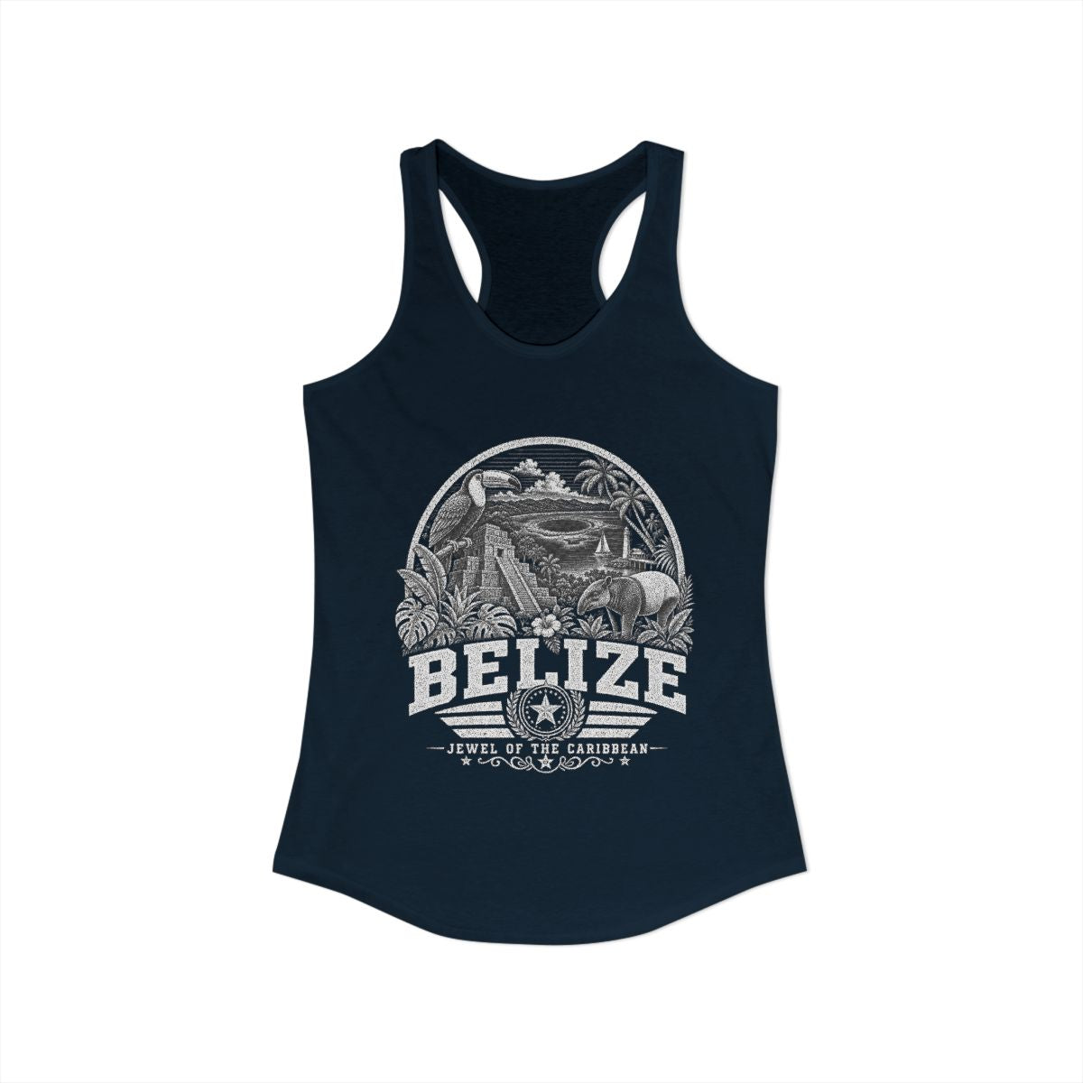 Belize Women's Tank Top — Solid Midnight Navy (front)