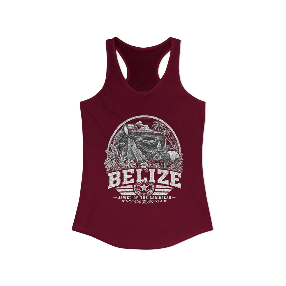 Belize Women's Tank Top — Solid Cardinal Red (front)