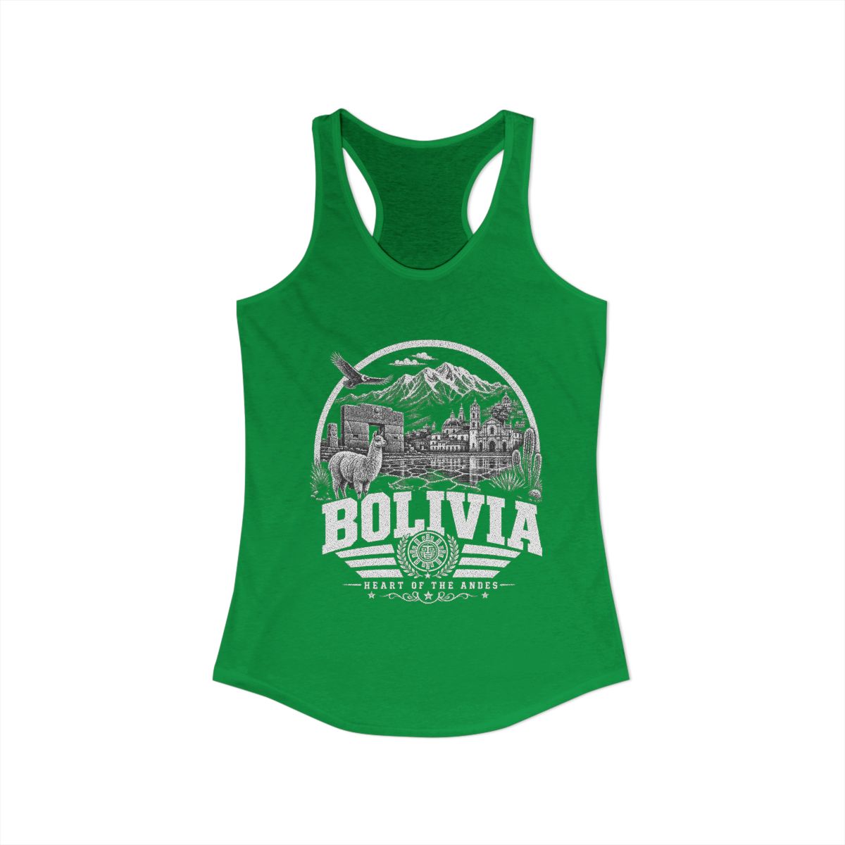 Bolivia Women's Tank Top — Solid Kelly Green (front)