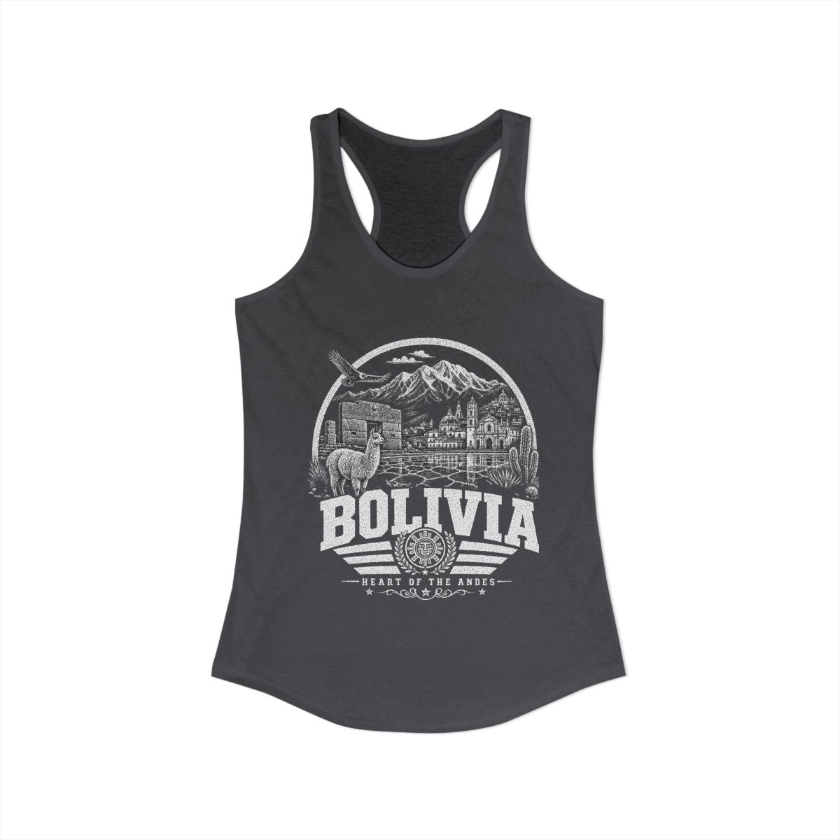 Bolivia Women's Tank Top — Solid Dark Gray (front)