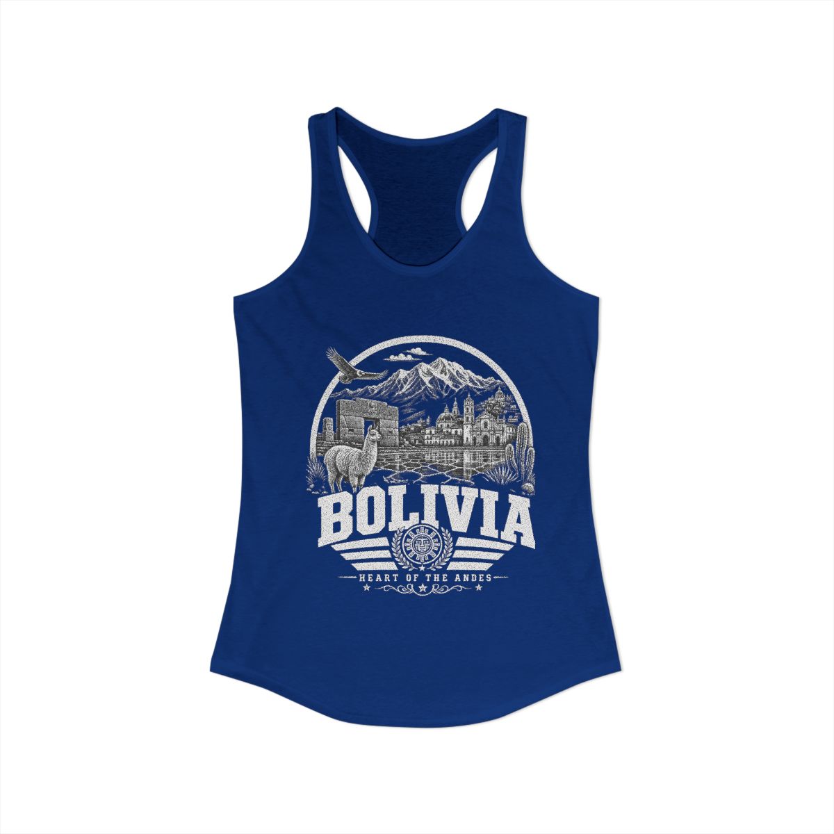 Bolivia Women's Tank Top — Solid Royal (front)