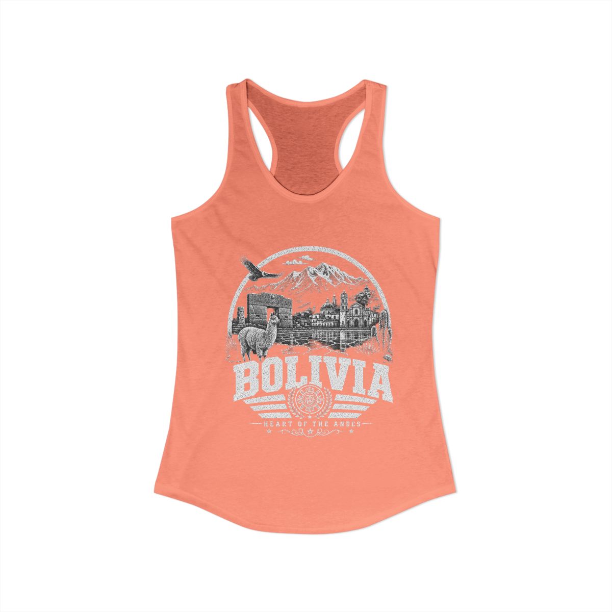 Bolivia Women's Tank Top — Solid Light Orange (front)