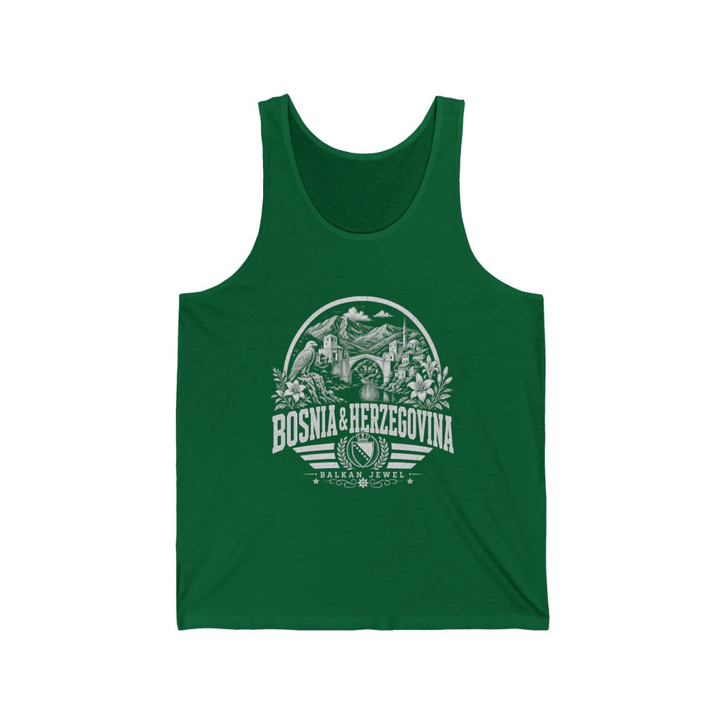 Bosnia y Herzegovina Men's Tank Top — Kelly (front)