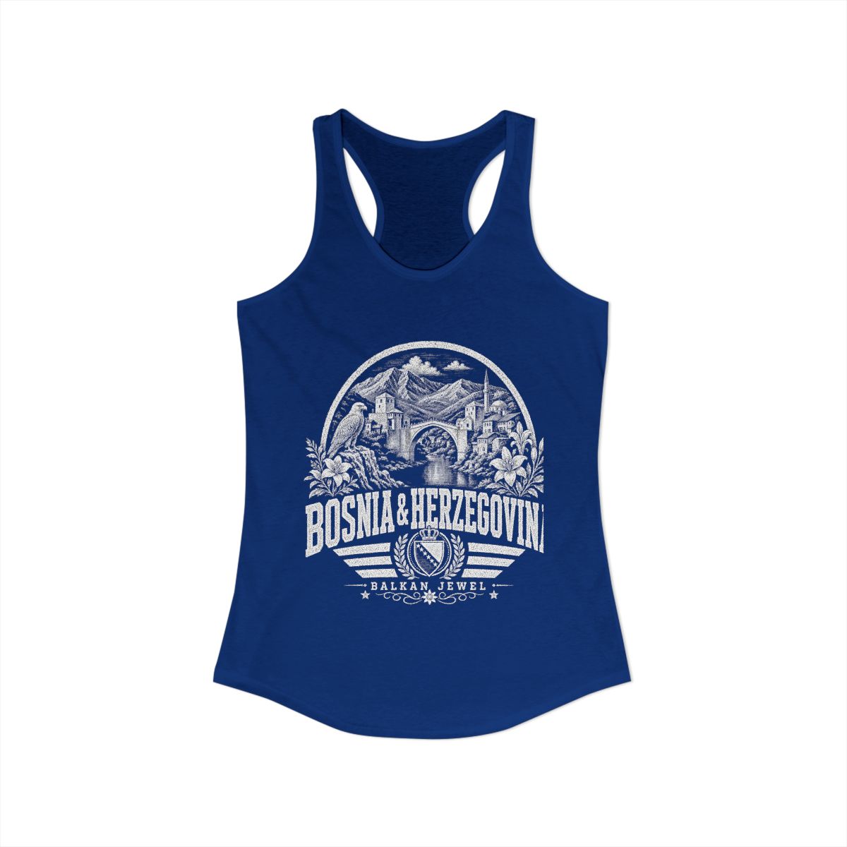 Bosnia y Herzegovina vintage landmarks tank top — iconic landmark design | Nameshi Destinations (view 19)