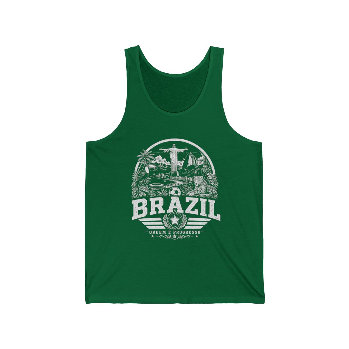 Brazil vintage landmarks men's tee — iconic landmark design | Nameshi Destinations (view 4)