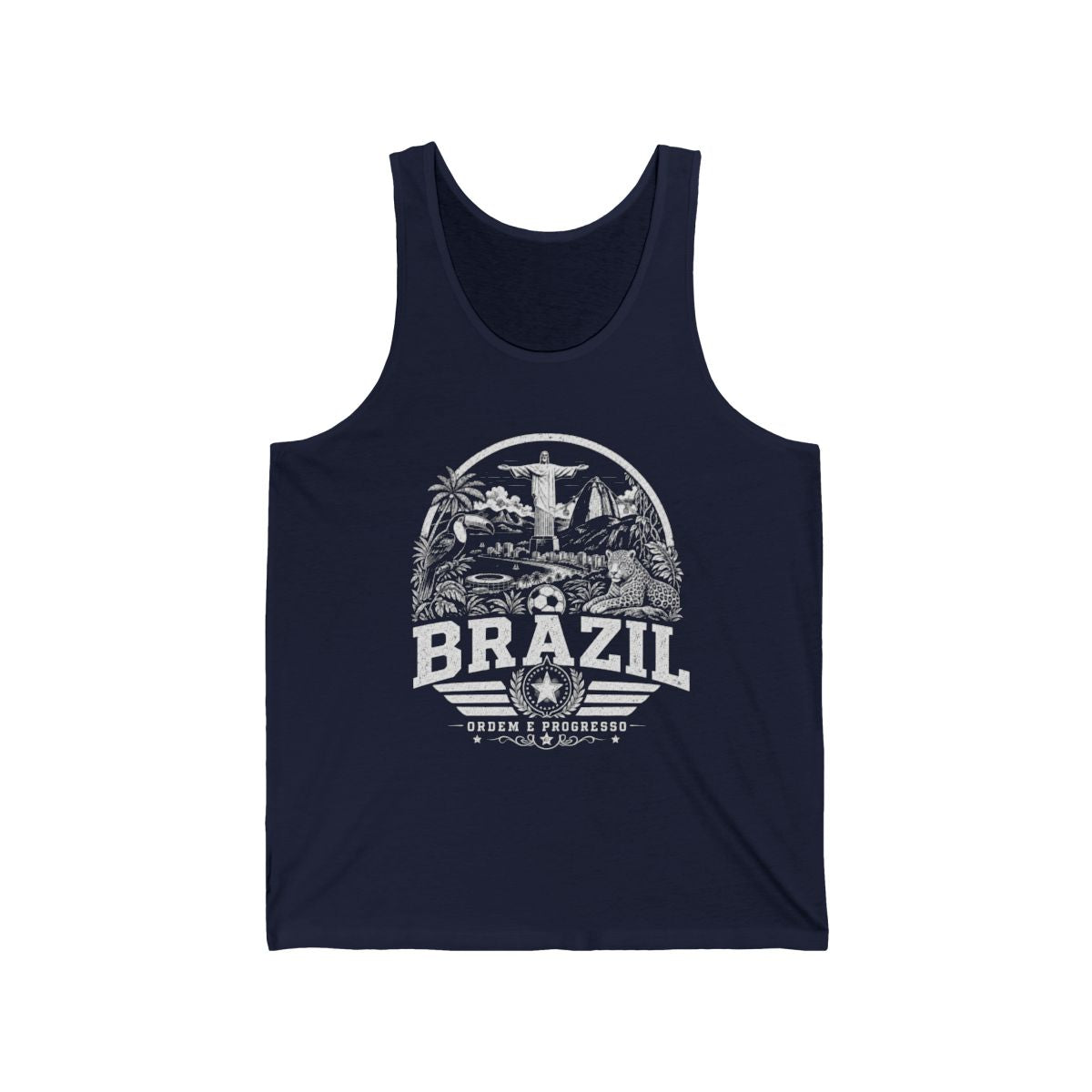 Brazil vintage landmarks men's tee — iconic landmark design | Nameshi Destinations (view 7)