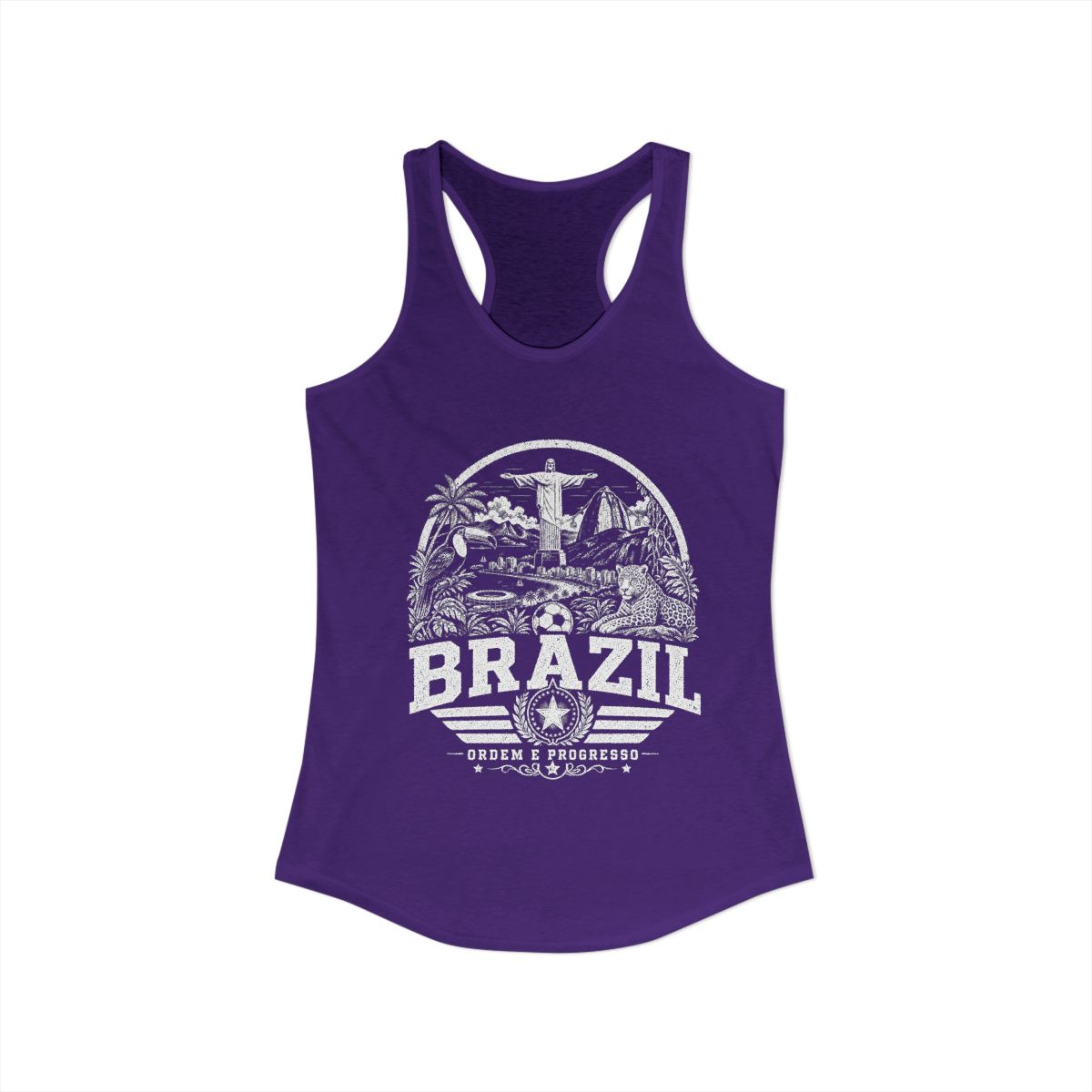 Brazil Women's Tank Top — Solid Purple Rush (front)