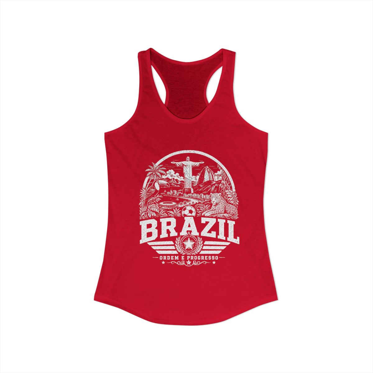 Brazil vintage landmarks tank top — iconic landmark design | Nameshi Destinations (view 16)