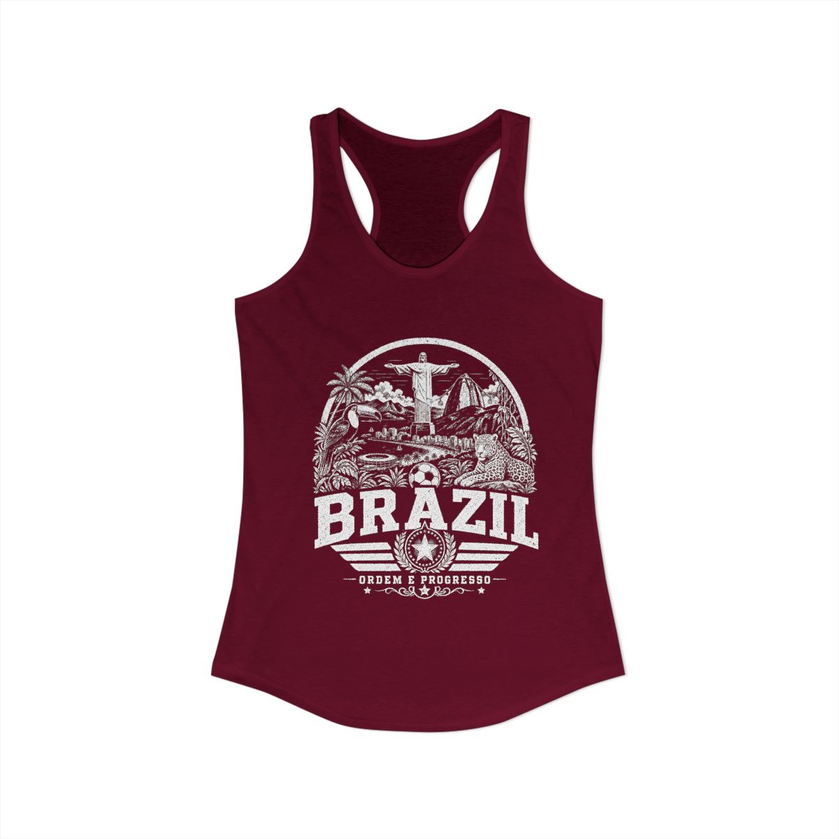 Brazil Women's Tank Top — Solid Cardinal Red (front)