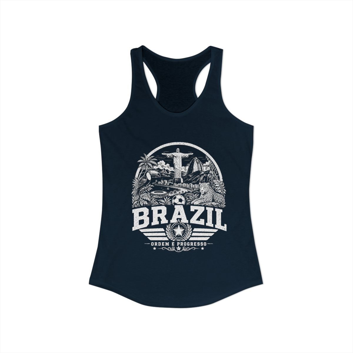 Brazil vintage landmarks tank top — iconic landmark design | Nameshi Destinations (view 11)