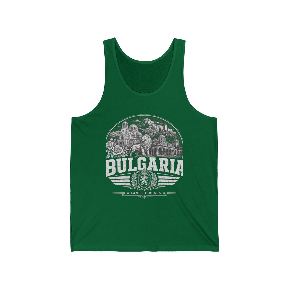 Bulgaria vintage landmarks men's tee — iconic landmark design | Nameshi Destinations (view 4)