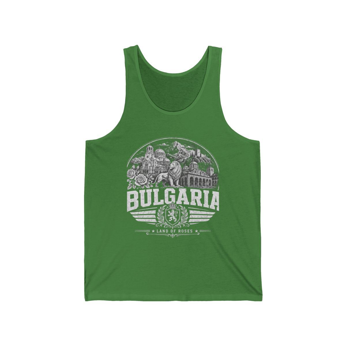 Bulgaria vintage landmarks men's tee — iconic landmark design | Nameshi Destinations (view 3)