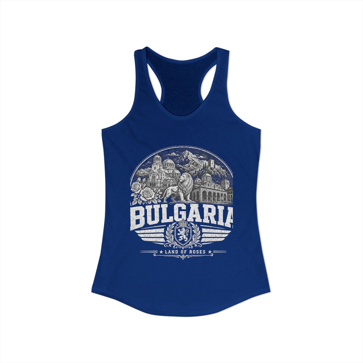 Bulgaria vintage landmarks tank top — iconic landmark design | Nameshi Destinations (view 10)