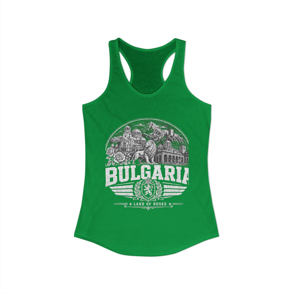 Bulgaria vintage landmarks tank top — iconic landmark design | Nameshi Destinations (view 7)