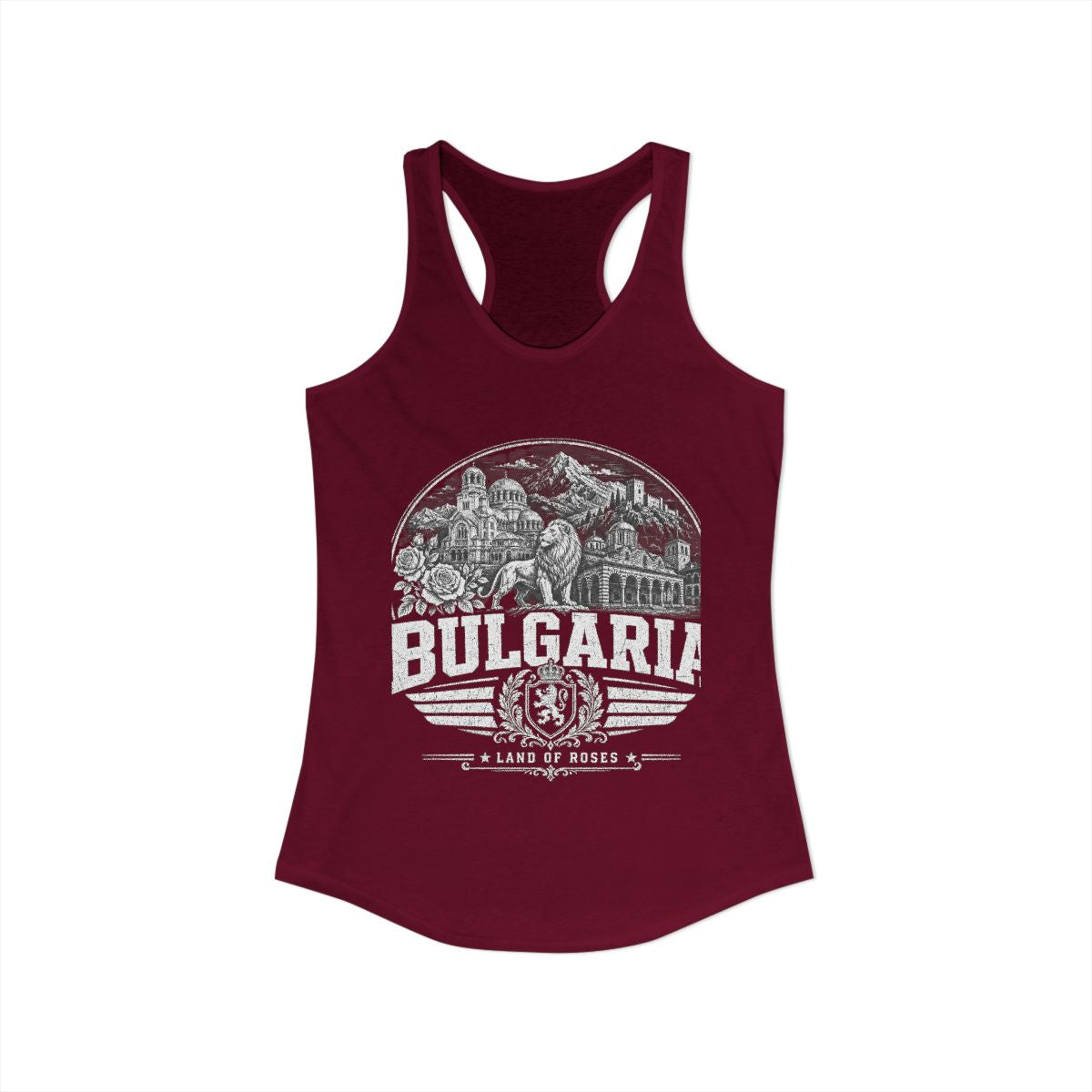 Bulgaria vintage landmarks tank top — iconic landmark design | Nameshi Destinations (view 15)