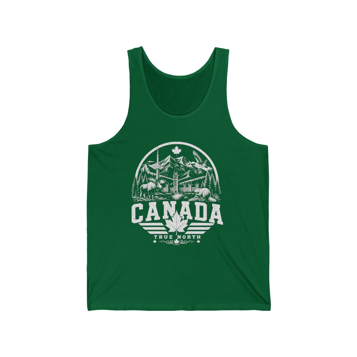 Canada vintage landmarks men's tee — iconic landmark design | Nameshi Destinations (view 4)