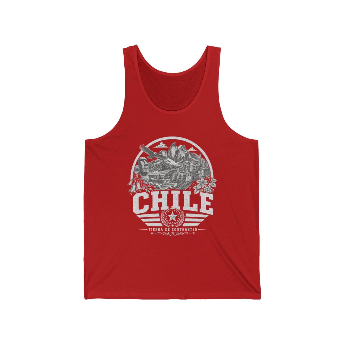 Chile vintage landmarks men's tee — iconic landmark design | Nameshi Destinations (view 8)