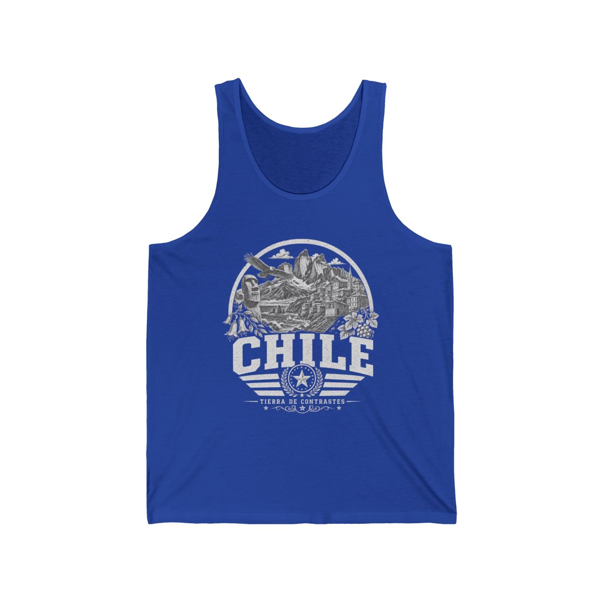 Chile vintage landmarks men's tee — iconic landmark design | Nameshi Destinations (view 6)