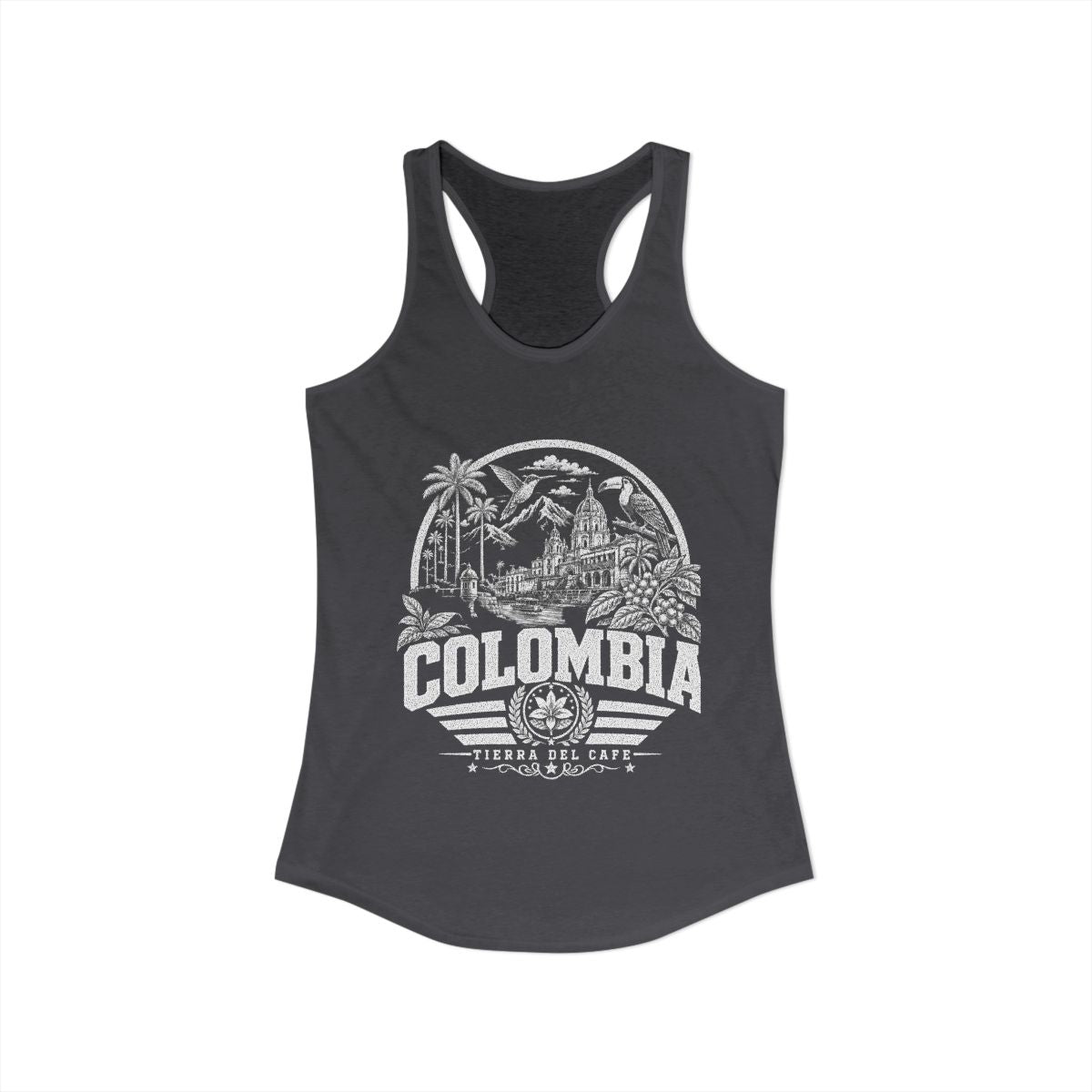 Colombia vintage landmarks tank top — iconic landmark design | Nameshi Destinations (view 12)