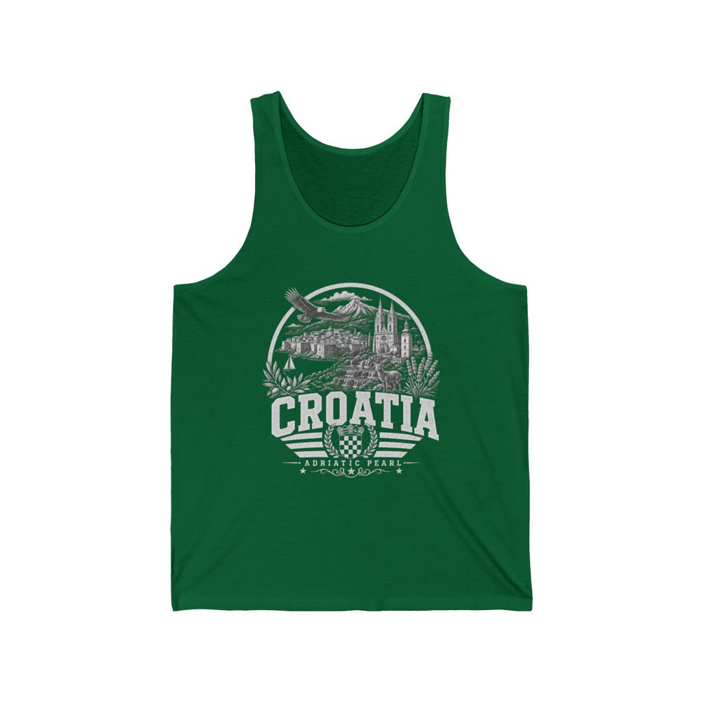 Croatia Men's Tank Top — Kelly (front)