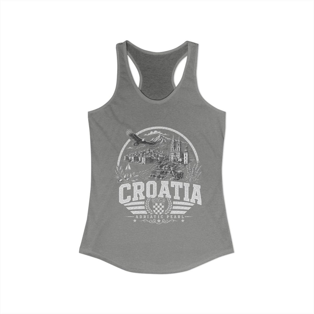 Croatia vintage landmarks tank top — iconic landmark design | Nameshi Destinations (view 25)