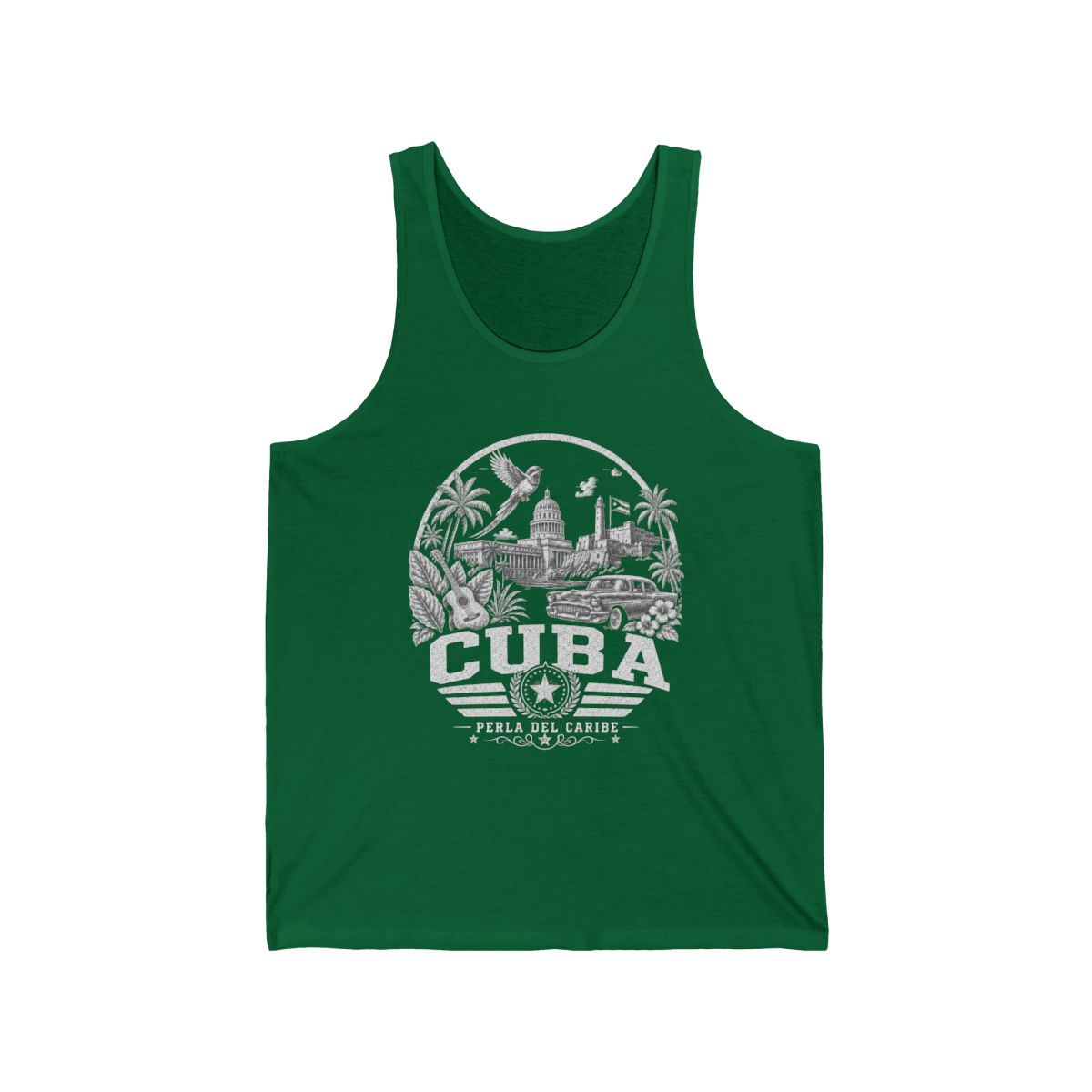 Cuba vintage landmarks men's tee — iconic landmark design | Nameshi Destinations (view 4)