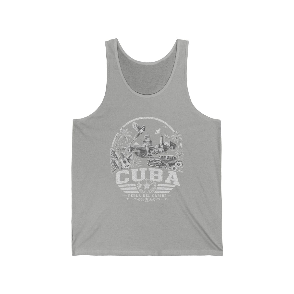 Cuba vintage landmarks men's tee — iconic landmark design | Nameshi Destinations (view 5)