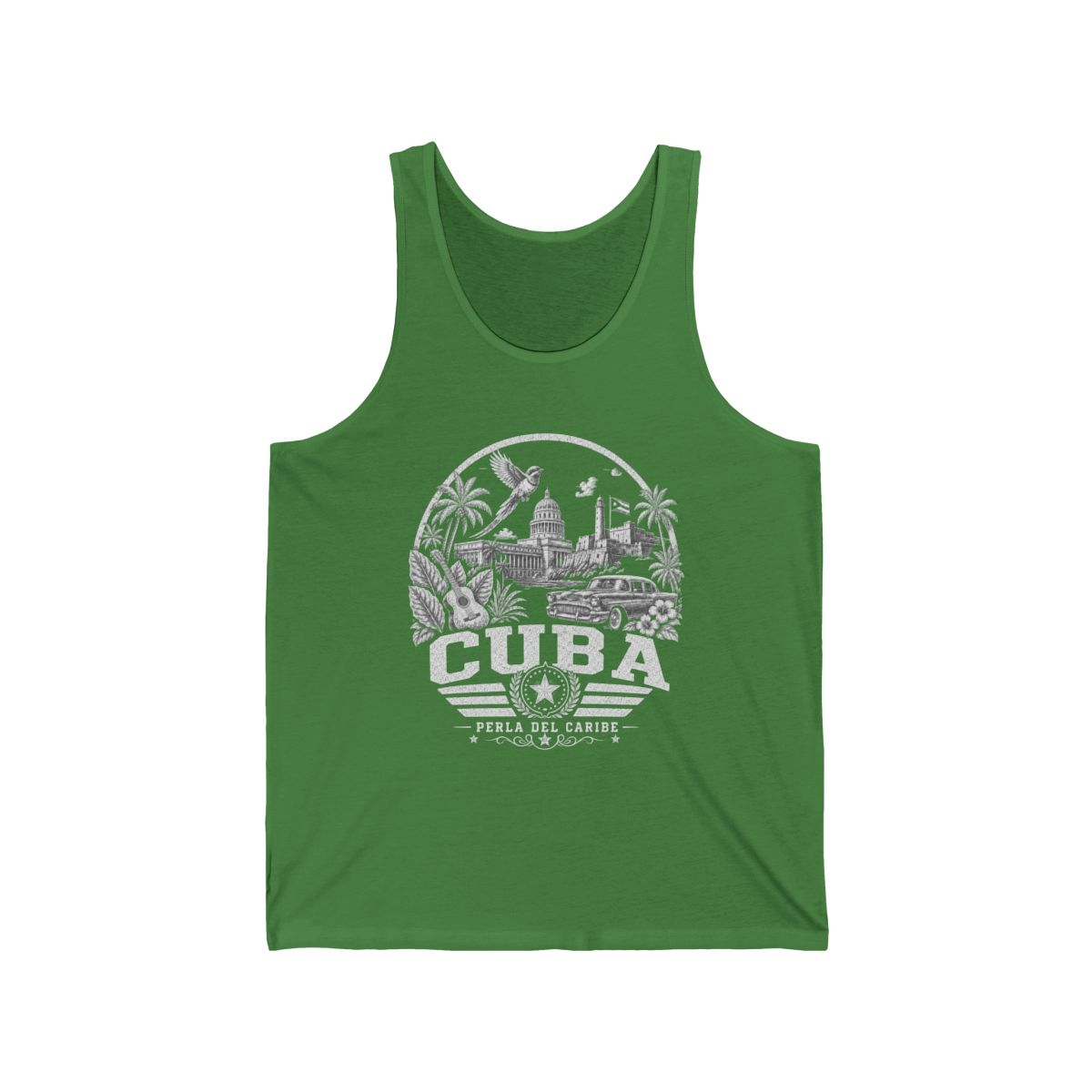 Cuba vintage landmarks men's tee — iconic landmark design | Nameshi Destinations (view 3)